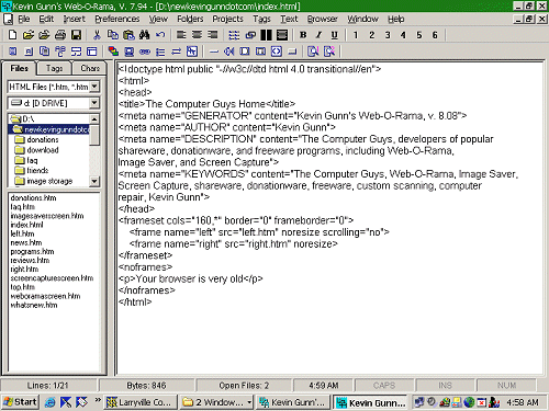 Web-O-Rama has an uncluttered interface and a wide variety of Web