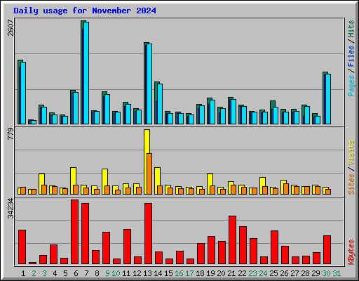 Daily usage for November 2024