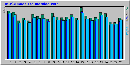 Hourly usage for December 2014