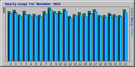 Hourly usage for November 2016