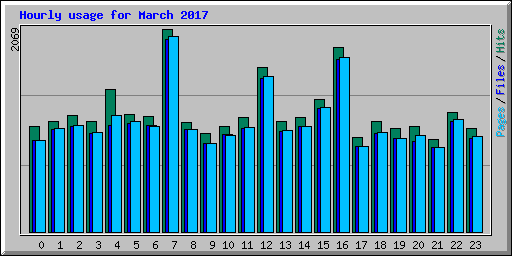 Hourly usage for March 2017