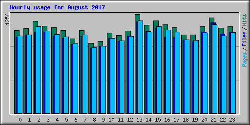 Hourly usage for August 2017