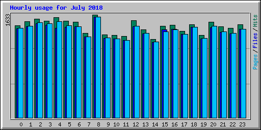 Hourly usage for July 2018