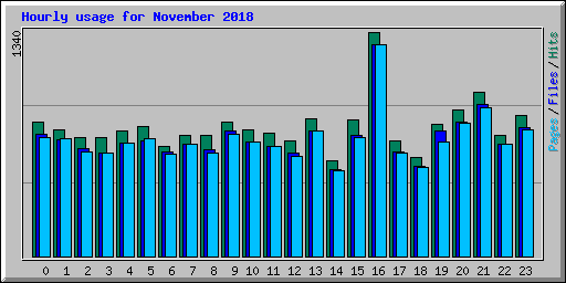 Hourly usage for November 2018