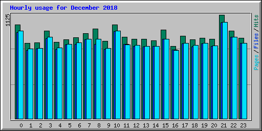 Hourly usage for December 2018