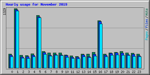 Hourly usage for November 2019