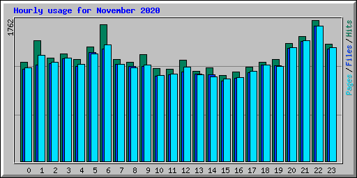 Hourly usage for November 2020
