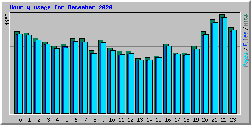 Hourly usage for December 2020