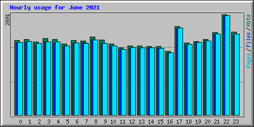 Hourly usage for June 2021