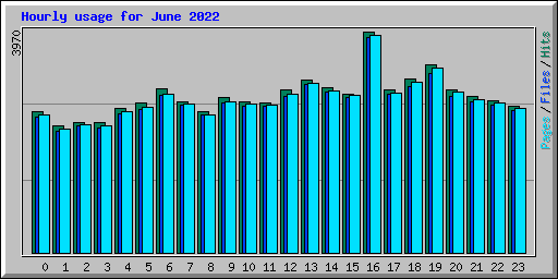 Hourly usage for June 2022