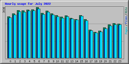 Hourly usage for July 2022
