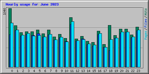 Hourly usage for June 2023