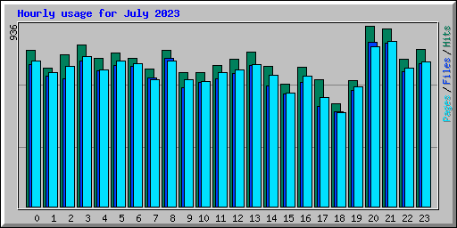 Hourly usage for July 2023