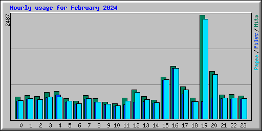 Hourly usage for February 2024