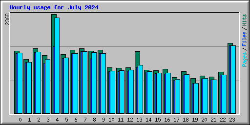 Hourly usage for July 2024