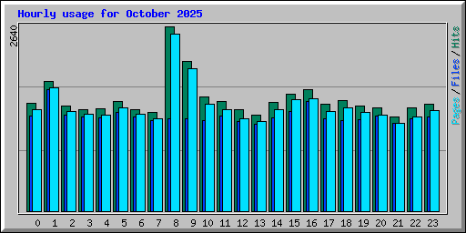 Hourly usage for October 2025